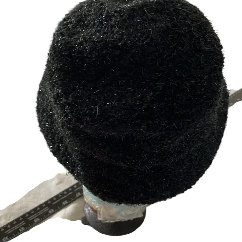 Cejon one size black one size bucket hat with silver threading a bit of sparkle